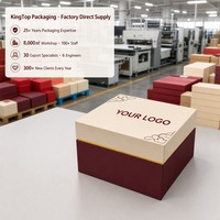 Caixa de Presente com Tampa Flocada em Duas Cores Marrom e Creme, Impressão Personalizada, Rígida, Resistente, Reciclável, Premium, Fornecimento Direto de Fábrica por Atacado