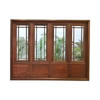 Luxe haut de gamme chinois Antique en bois battante fenêtre balançoire moderne pour Villa manoir chambres traditionnelles appartement extérieur