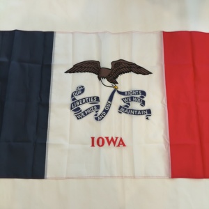Hot Sale Iowa Embroidered 3X5FT Pennant Durable 210D Oxford Cloth U.S. 50 State <b>Flags</b> Strong and Resistant - Product Image 1