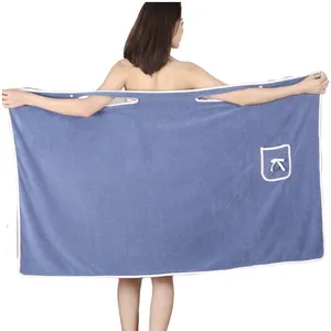 Microfiber Coral Velvet Women'S Bath Skirt Super Soft Plain Color Simple Bath Towel Beauty Bath Skirt