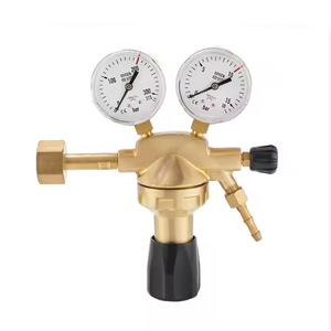Manomètre à azote EN de style européen tout en cuivre, manomètre à dioxyde de carbone, réducteur de pression, réducteur de pression pour acétylène, oxygène italien - Product Image 1