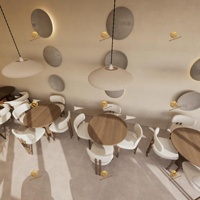 Station de bar à café commerciale moderne, comptoir de bar de café personnalisé, design d'intérieur de bar lounge de café chic avec ensemble de meubles