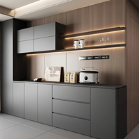 Buffet de salle à manger pliable en bois massif moderne et écologique, meuble de rangement multifonctionnel pour la cuisine