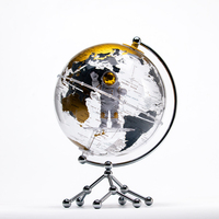 Globo terráqueo de alta calidad con mapa del mundo dorado, decoración para el hogar y la Oficina, globo terráqueo, educación geográfica, globos giratorios