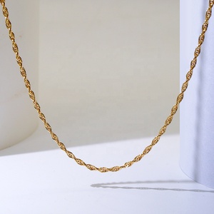Au750 인기 판매 정품 금 실제 금 목걸이 순금 로프 체인 팔찌 목걸이 - Product Image 3