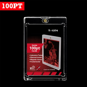 Estuche Magnético para Tarjetas Coleccionables de 100PT, Soporte Transparente de un Toque para Tarjetas Deportivas de Béisbol Premium - Product Image 1