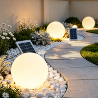 Lampe globe solaire LED RGB, étanche IP65, rotomoulée, à changement de couleur, décorative
