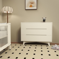 Defujiabao Table à langer blanche pour bébé avec tiroirs commode armoire de rangement pour chambre de bébé