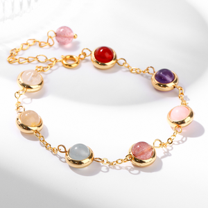 Braccialetti con Gemme Delicate e Popolari, Decorazione in Cristallo Portafortuna, Bracciale in Cristallo per Ragazze - Product Image 3