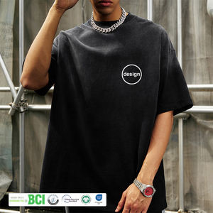 รับผลิตเสื้อยืดโอเวอร์ไซส์คอกลมทรงหลวมสไตล์สปอร์ตเนื้อผ้าหนาพิเศษสำหรับฤดูร้อน ออกแบบและพิมพ์โลโก้ตามสั่ง ผลิตจำนวนมาก - Product Image 1