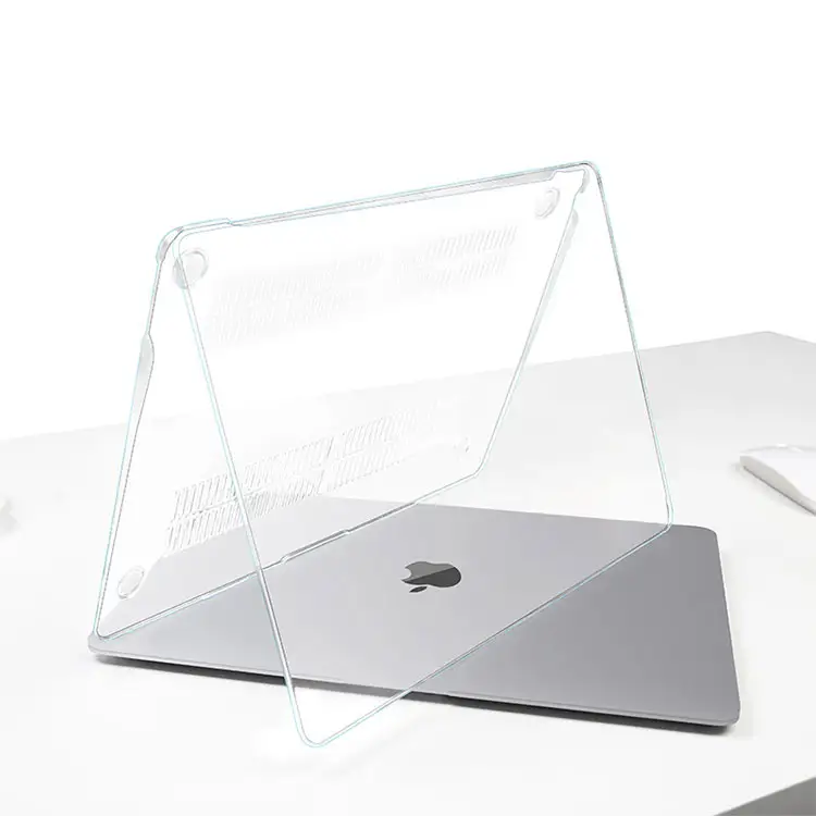 Apple Macbook Laptop için kılıf için Crystal Clear sert PC Case kapak