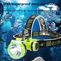 Lampe torche de plongée sous-marine rechargeable en plastique étanche IP68 QXMOVING pour la plongée sous-marine, le camping en plein air et la pêche