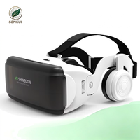 Kacamata VR 3D, Headset Realitas Virtual untuk Menonton Film IMAX & Memainkan Game 3D, VR Box Cocok untuk Smartphone 4.7-6.7 inci