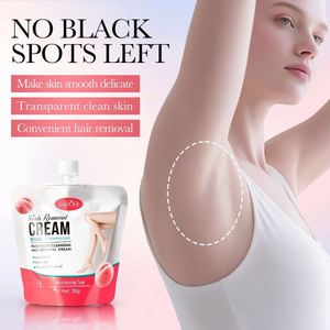 Crème dépilatoire pour femmes SADOER, vente en gros, vente chaude, extrait de pêche, hydratante, indolore, lissante pour le corps - Product Image 4