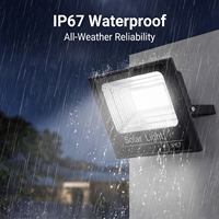 Projecteur LED solaire intelligent à télécommande, résistant aux intempéries, haute efficacité, pour villa, cour et espaces publics