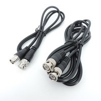 Câble adaptateur BNC double tête 0.5m-3m accessoires de caméra CCTV fil de queue de cochon mâle-mâle-femelle 3P broches boîtier ABS 10A courant nominal"