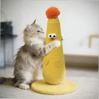 Jouets pour chats : Griffoir avec plateau, non abrasif et sans débris, poussins mignons pour divertir les chats, jouet de modelage pour pattes