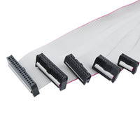 Personalizado 12 13 14 15 16 18 20 24 30 40 Pin IDC 20 pines conector cinta plana Cable hembra conector 1,27mm Cable de paso