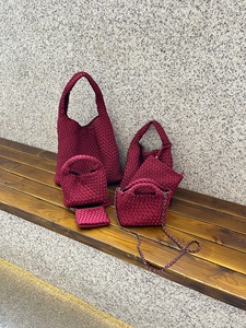 新入荷卸売カスタマイズAncoraレッドトートバッグ織りナイロンハンドバッグ女性用高級財布とハンドバッグ - Product Image 4