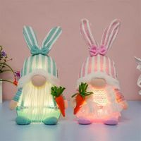 Peluche lapin assis LED fantaisiste, lumière chaude, décoration de la maison pour les fêtes