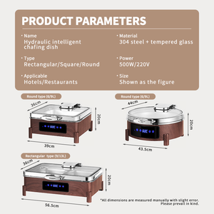 Vincitori all'ingrosso piatto da sfregamento intelligente in acciaio inossidabile Set Chafer da Buffet elettrico da banco scalda cibo per banchetti - Product Image 2