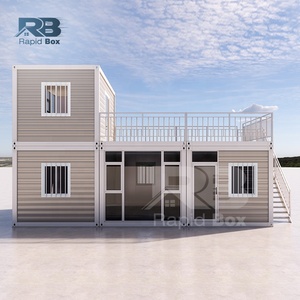 Maison miniature détachable de 20 pieds, mini-maison de luxe, ossature en acier, maison <span class=keywords><strong>mobile</strong></span>, villa modulaire, maison préfabriquée portable, conteneur - Product Image 2