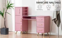 Table à ongles rose personnalisée - Prix fabricant You RICH, mobilier de salon de manucure transfrontalier pour la vente en gros