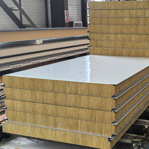 El panel sándwich <span class=keywords><strong>de</strong></span> lana <span class=keywords><strong>de</strong></span> roca <span class=keywords><strong>para</strong></span> pared y techo aísla la lámina <span class=keywords><strong>de</strong></span> acero <span class=keywords><strong>de</strong></span> color con sello lateral <span class=keywords><strong>de</strong></span> poliuretano - Product Image 2