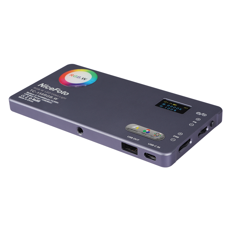 RALENO Lampe Vidéo Panneau LED, Lumière Photo Rechargeable Portable avec Batterie 4000 mAh, CRI 95+ Intensité Variable 2500-6500K, Éclairage Studio pour Vlogging Youtube Photographie Vidéoconférence