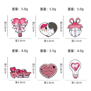 Bisous et câlins Xoxo rose émail broche amour ampoule chat alliage Badge saint valentin texte broche pour Couples - Product Image 3