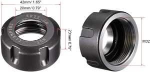 ER25-UM หนีบ (M32) คอลเลต์แคลมป์นัทสำหรับเครื่องกลึงโลหะ CNC - Product Image 2