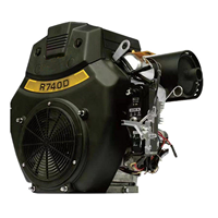 Motor de Gasolina Loncin de Servicio Pesado, 15.5KW, 21HP, Bicilíndrico en V, 740cc, OHV, 4 Tiempos, Refrigerado por Aire, Arranque Eléctrico, para Maquinaria Industrial
