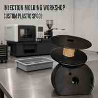 Bobine en plastique industrielle moulée par injection sur mesure avec disques à bride ronde pour câbles et matériaux flexibles OEM ODM