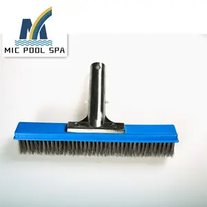 swimming pools above ground cleaning tool sets pool Plastic back Steel wire brush with Aluminum pole
