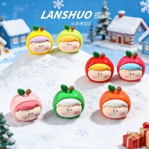 Lanshuo Apple Resin Figurines Christmas Decor Handmade Craft Gift Set - Product Image 4