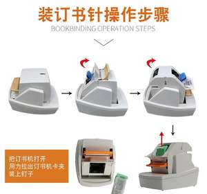 <span class=keywords><strong>Precio</strong></span> de la máquina de encuadernación grapadora de libros de papel de factura de cupón financiero eléctrico de - Product Image 4