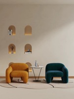 Fauteuil simple de style nordique avec un design simple et créatif, mobilier de salle à manger et de loisirs pour hôtel, fauteuil moderne en tissu pour salon