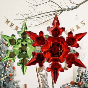 Tùy Chỉnh Mới Handmade Bông Tuyết Pha Lê Mặt Dây Chuyền Cây Giáng Sinh Acrylic Tuyết Treo Trang Trí Nhà Nguồn Cung Cấp Kỳ Nghỉ Trang Trí Nội Thất - Product Image 2