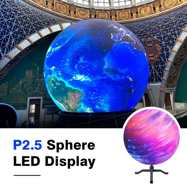 Globe Screen P1.8 P2.5 Custom LED Spherical Display 360° 3D LED Sphere Screen for Exhibition Museum Commercial Space