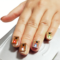 Étiquette NFC LED pour ongles, puce 213, carte de contrôle d'accès, autocollant intelligent pour ongles, mini-étiquette pour cartes de visite, tendance, vente en gros, best-seller