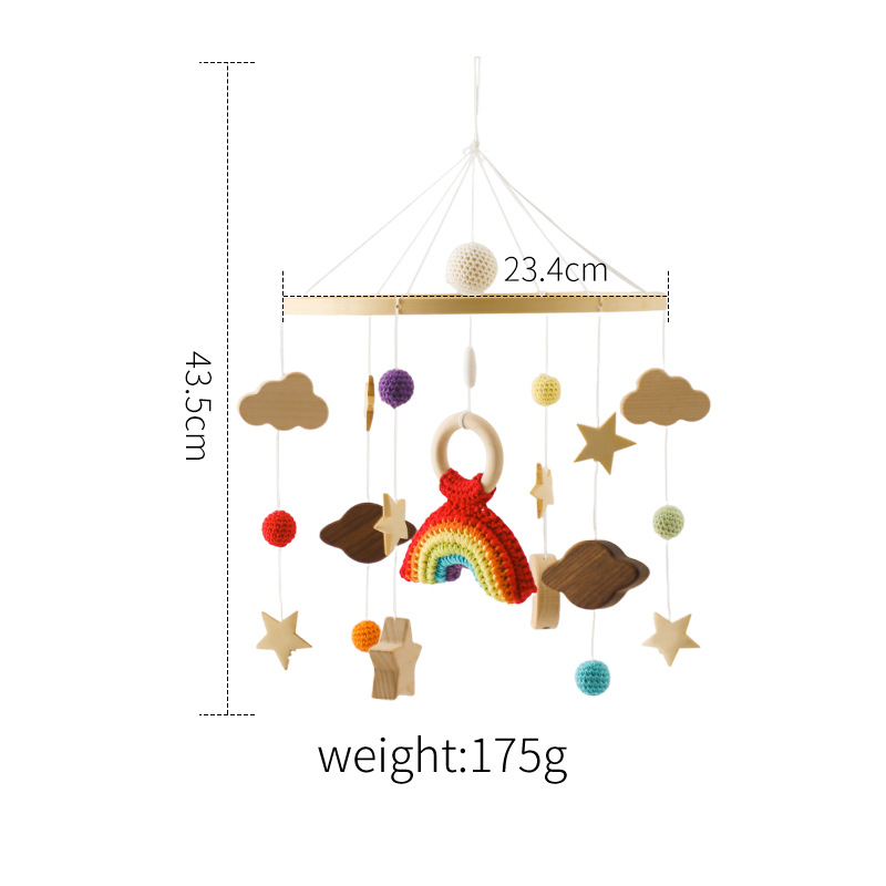 Cloche de lit au crochet arc-en-ciel