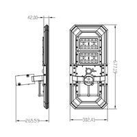 Lampe solaire tout-en-un HRLUX, IP66, boîtier en aluminium, détecteur de mouvement, garantie 3 ans, lampe décorative pour cour
