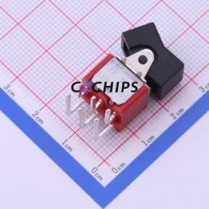 MR-1-202-A03-0003-RS Rocker Switch Through hole Component (THT) Switch Concave Bend Solder Tab Black 2A - Product Image 2