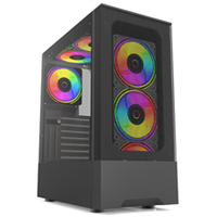 LY prix bas Matériel de jeu pour ordinateur de bureau Personnalisé ATX Verre trempé RGB Gaming PC Case pc tower cabinet case