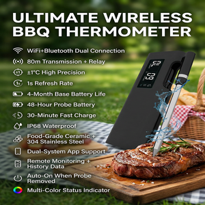 Termometro di Alta Precisione per Alimenti, Sonda per Misurare la Temperatura della Carne, Termometro da Forno, per Barbecue e Griglia - Product Image 2