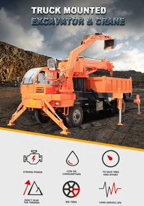 Escavatore montato su camion montato su ruota personalizzato con gru - Product Image 2