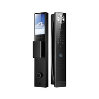 Serrure de porte intelligente moderne avec interphone audio bidirectionnel entièrement automatique, déverrouillage à distance par Wifi, sécurité domestique
