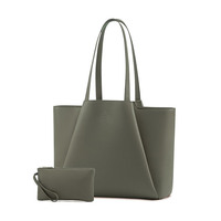 Sacs à main pour femmes de luxe à grande capacité, ensemble de 2 pièces, sac fourre-tout en cuir PU, sac à bandoulière élégant pour femmes, sacs à main pour le travail et les déplacements