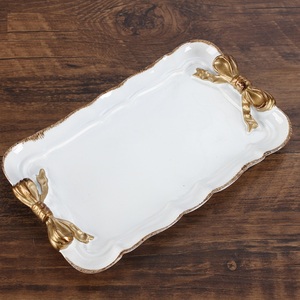 Plateau <span class=keywords><strong>noeud</strong></span> <span class=keywords><strong>papillon</strong></span> européen fête mariage dessert décoration fête rurale parfum bijoux plateau de rangement décor à la maison - Product Image 2