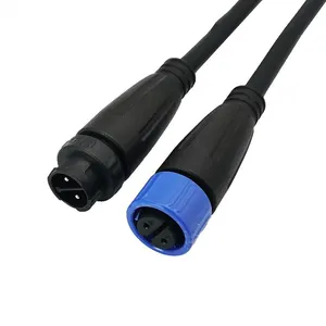 Conector de conexión M16 impermeable de 2-6 núcleos, conector con cable IP67 macho y hembra